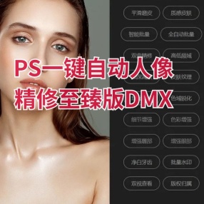 PS一键自动人像精修质感修图至臻版DMX汉化版