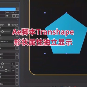 Ae脚本Transhape 形状属性独立显示复杂形状层属性 滑块控制