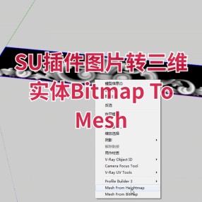 SU插件图片转三维实体Bitmap To Mesh